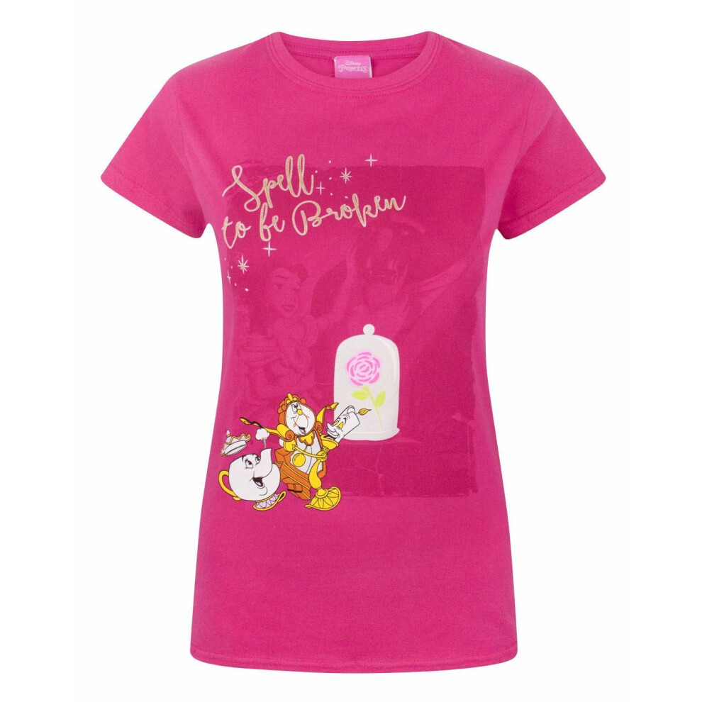 Disney Short Sleeved T-Shirt (Womens Pink)