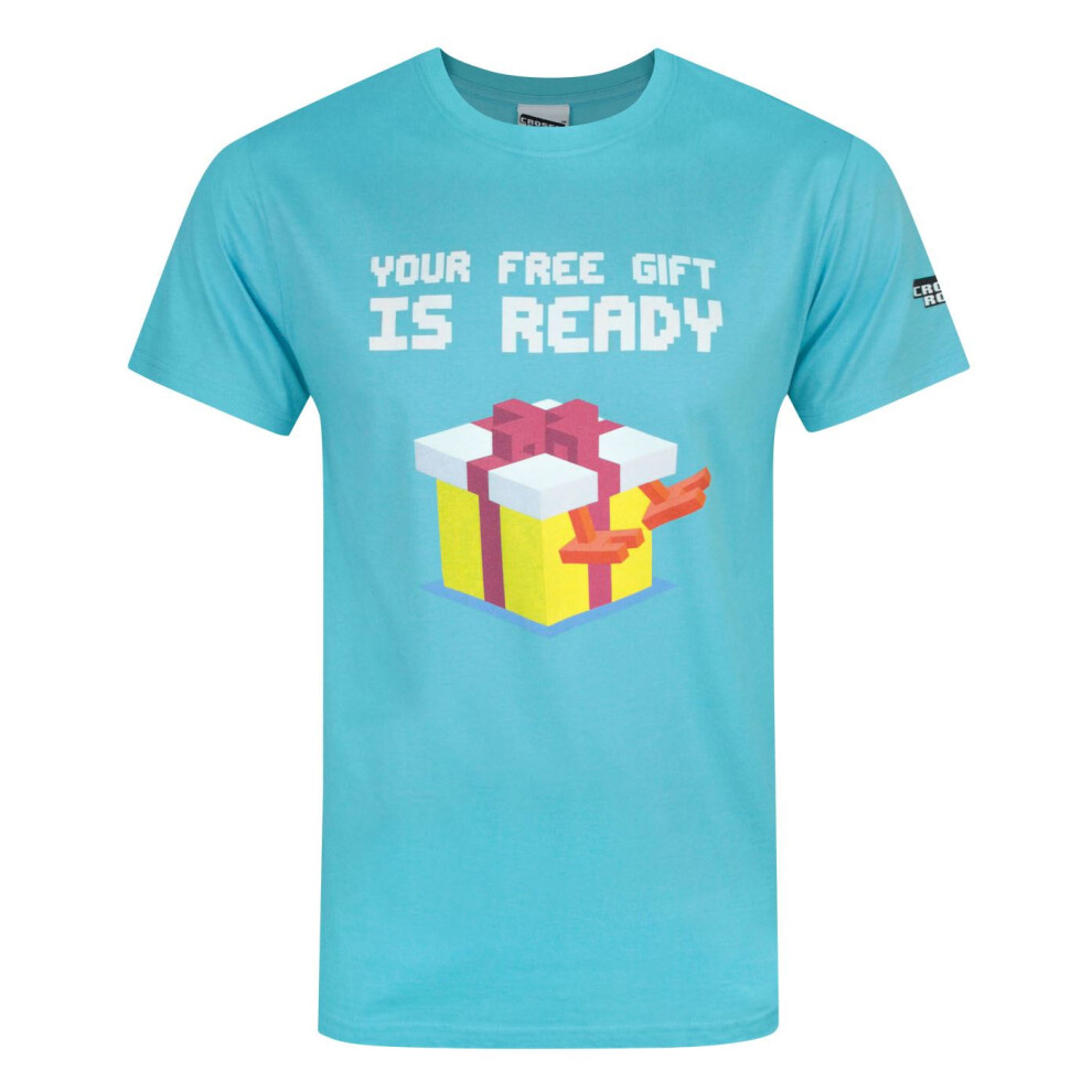 Crossy Road Men's Blue (Large) Short Sleeved T-Shirt ( )