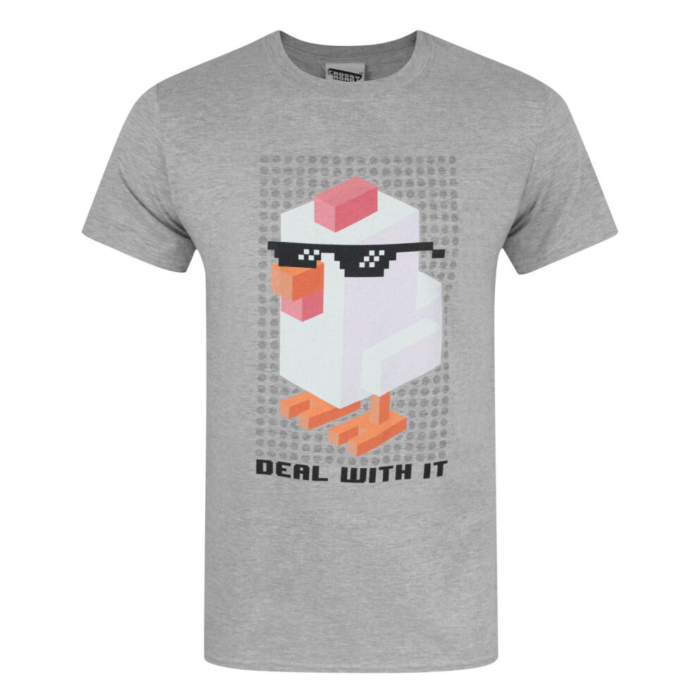 Crossy Road Men's Grey (Xx-Large) Short Sleeved T-Shirt ( )