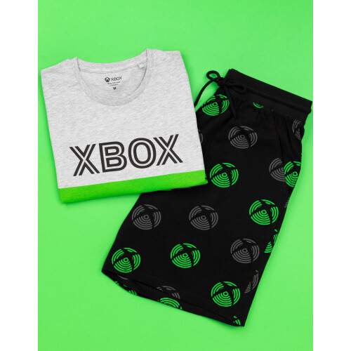 Xbox (Large) Xbox Short Sleeve Short Leg Pyjama Set (Mens Black) 1