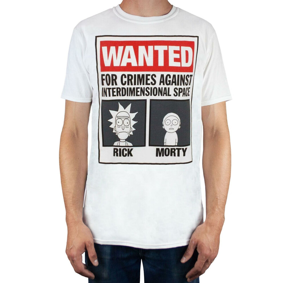 (Medium) Rick And Morty Wanted Men's T-Shirt