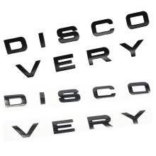 2 Set 3d Glossy Black Letter Discovery Car Rear Front Badge Emblem Decal Sticker-glossy Black