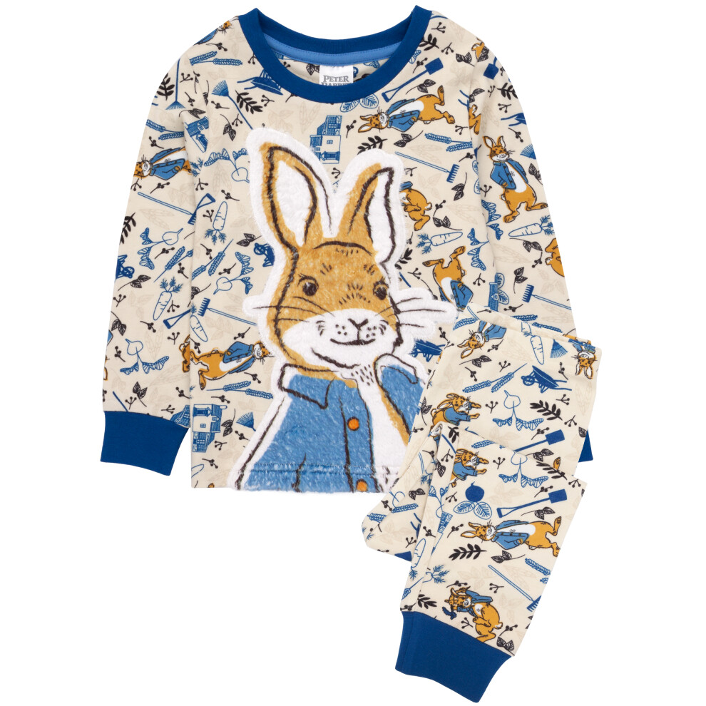 (3-4 Years) Peter Rabbit Pyjamas Baby Kids | Soft Costume T-Shirt & Trousers Pjs Set | Clothing Merchandise