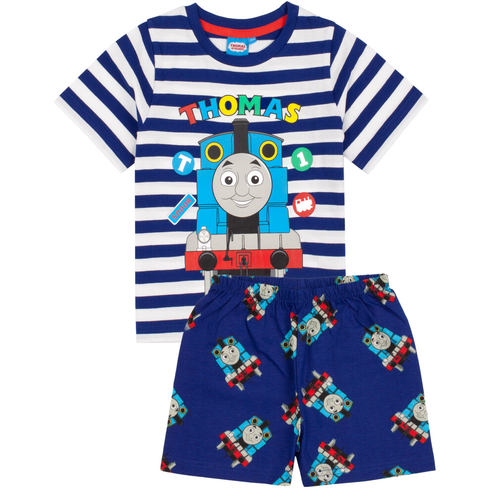 Thomas and Friends Short Sleeve Short Leg Pyjama Set (Boys Blue)