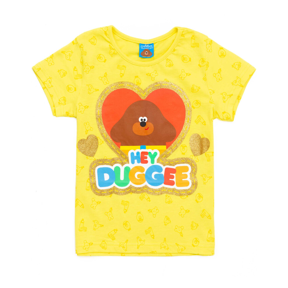 (4-5 Years) Hey Duggee Short Sleeved T-Shirt (Girls Yellow)