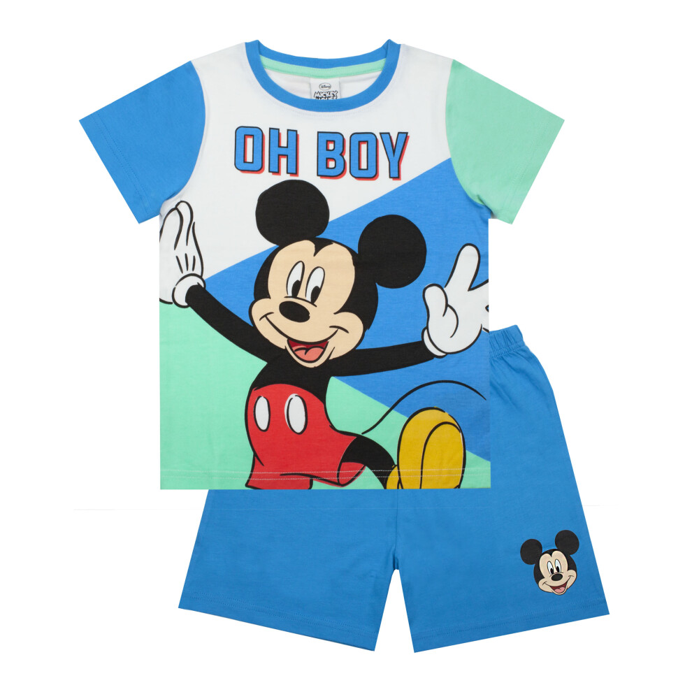 (4-5 Years) Disney Short Sleeve Short Leg Pyjama Set (Boys Blue)