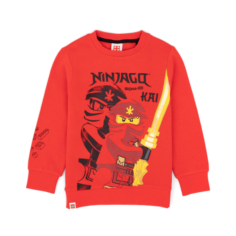 (10 Years) LEGO Ninjago Sweater Boys Kids Kai Warrior Long Sleeve Red Jumper