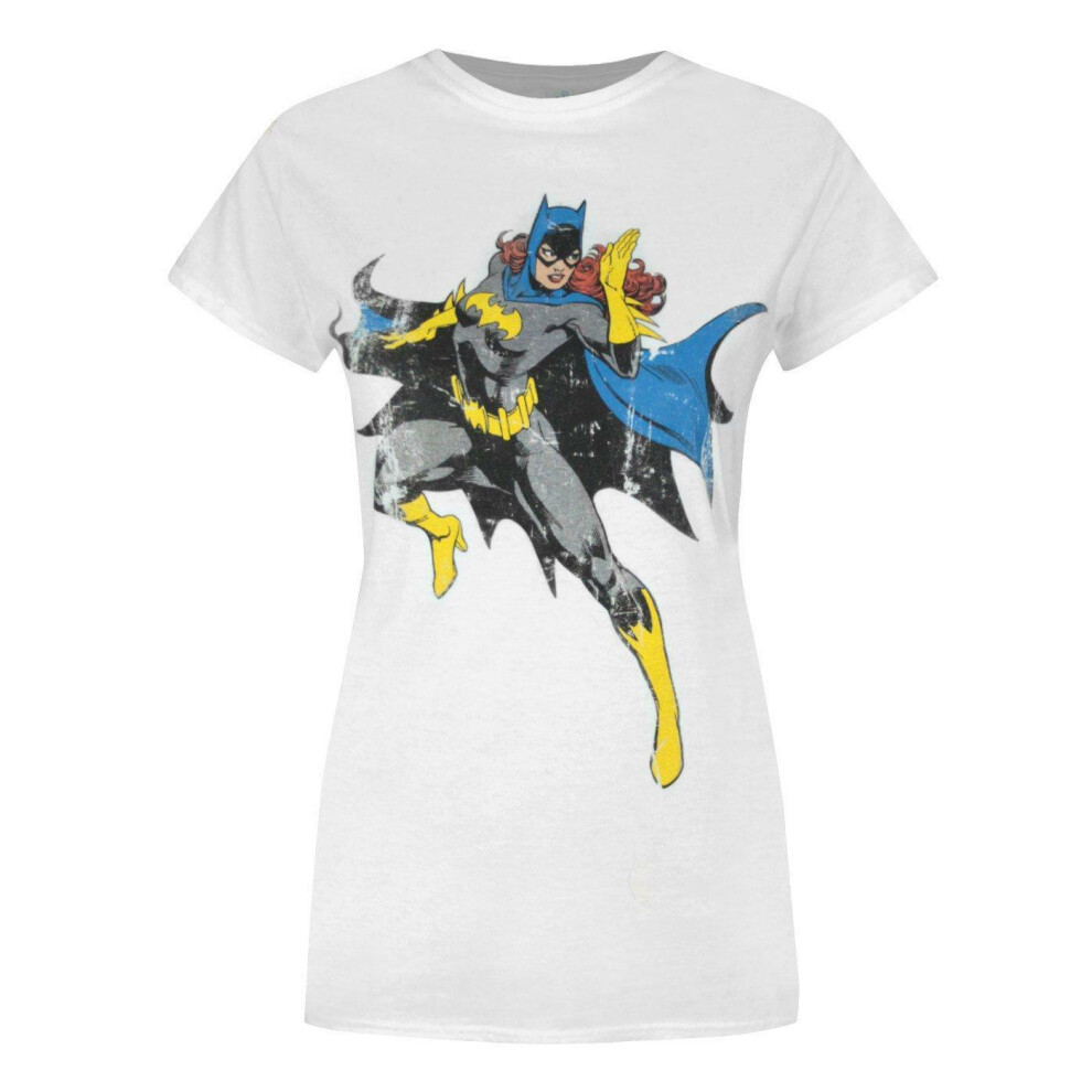 (Large) DC Comics Short Sleeved T-Shirt (Womens White)