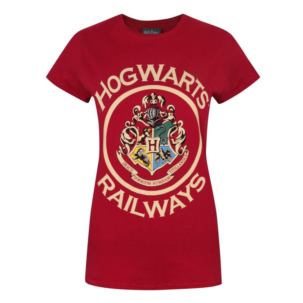 Harry Potter Short Sleeved T-Shirt (Womens Red)