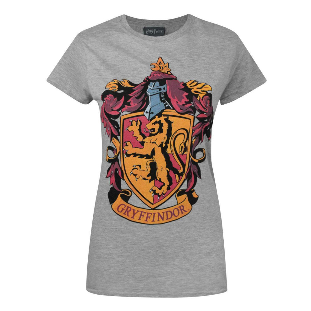 Harry Potter Short Sleeved T-Shirt (Womens Grey)-image-OPC-PDR5VXC-NEW
