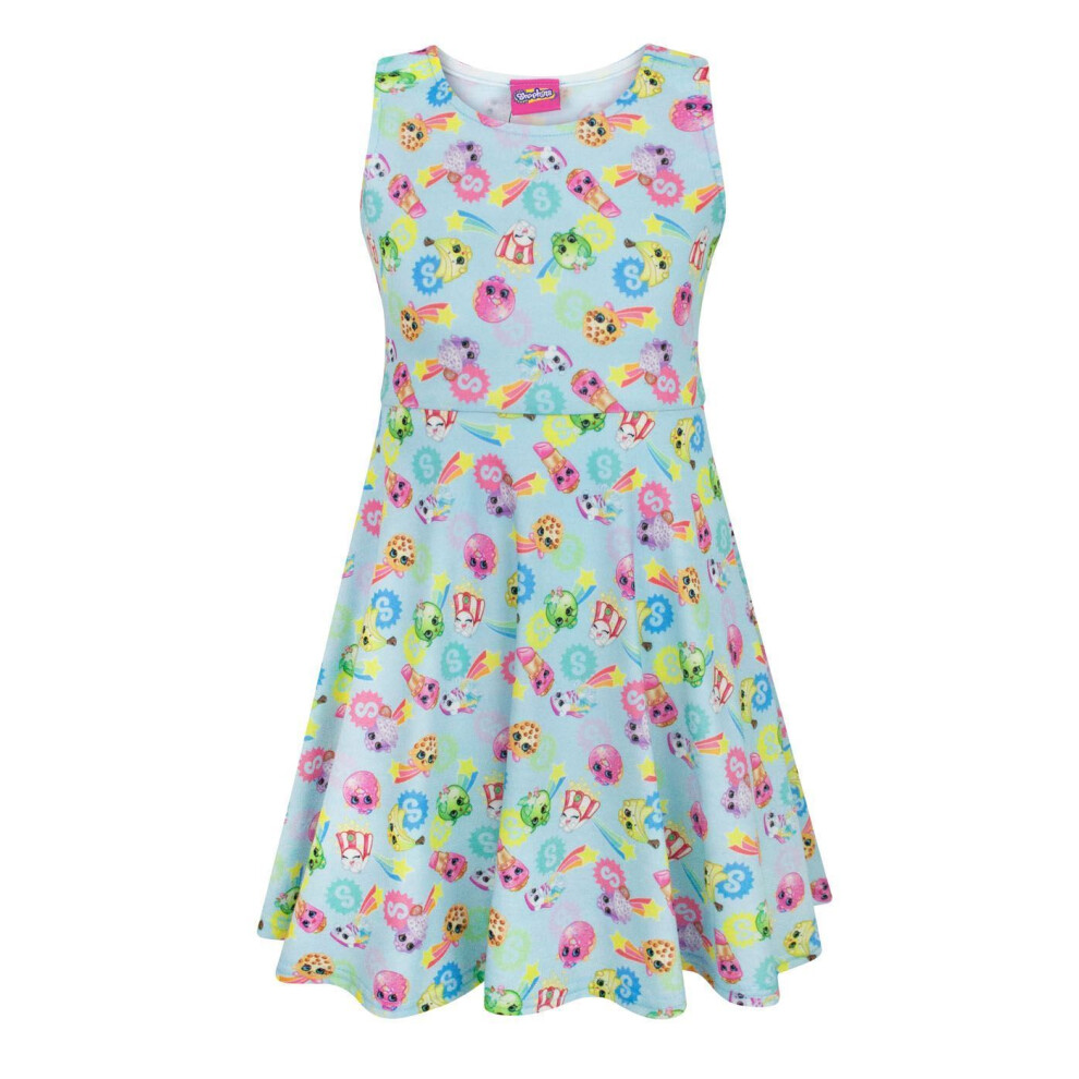 Shopkins Short Sleeve Skater Dress (Girls Blue)
