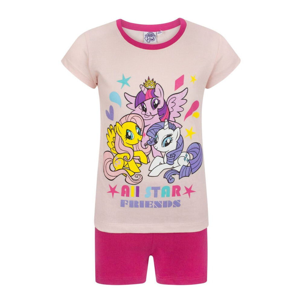 My Little Pony Short Sleeve Short Leg Pyjama Set (Girls Pink)