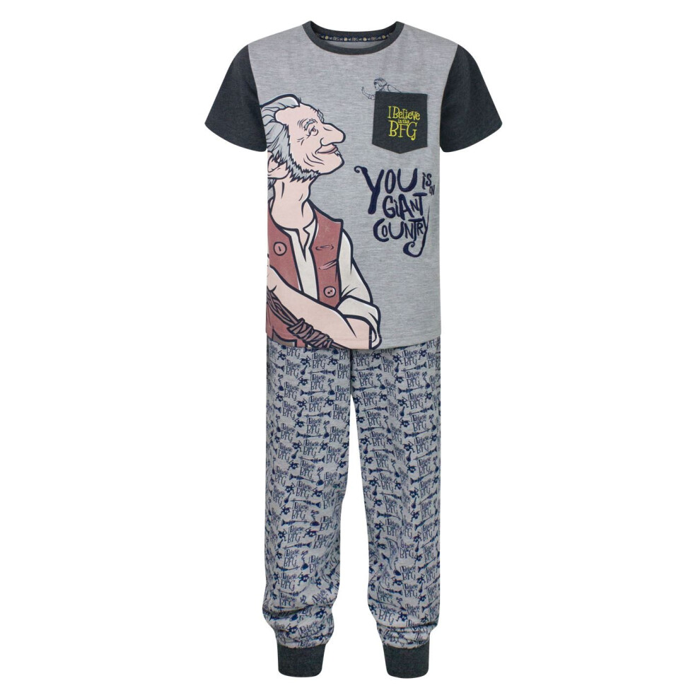 Disney Short Sleeve Long Leg Pyjama Set (Boys Grey)