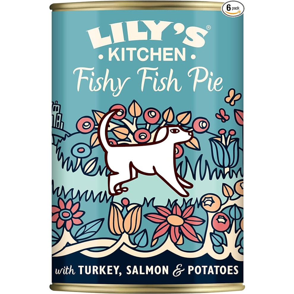 Lily's Kitchen Natural Adult Dog Food Wet Tins - Fishy Fish Pie - Complete Meal Recipes (6 Tins x 400g)