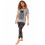 (Medium) Peaky Blinders Short Sleeve Long Leg Pyjama Set (Womens Grey) 2