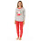 Peppa Pig (Large) Peppa Pig Long Sleeve Long Leg Pyjama Set (Womens Red) 2