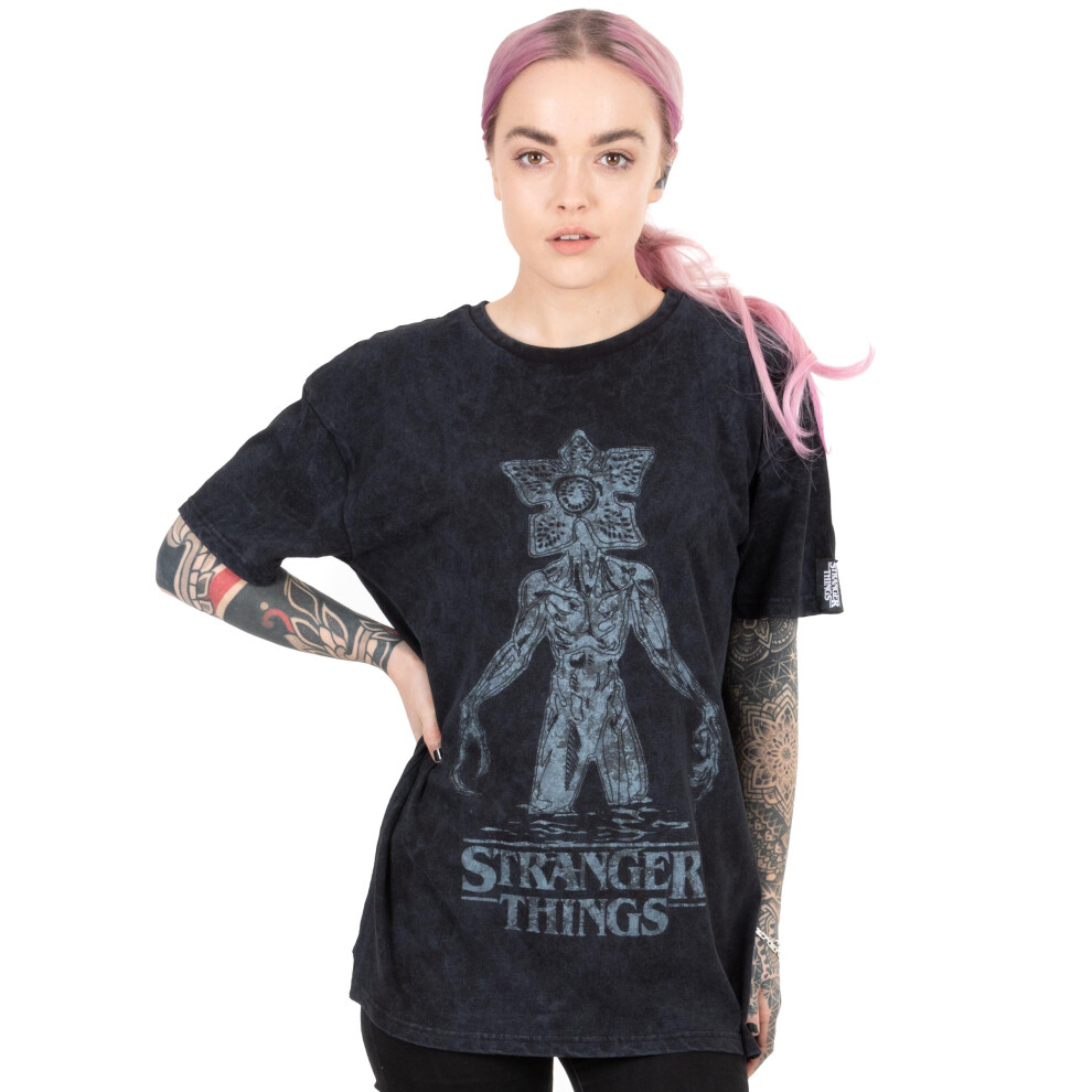 Stranger Things Women's Not,Specified (Xxx-Large) Short Sleeved T-Shirt ( Grey)