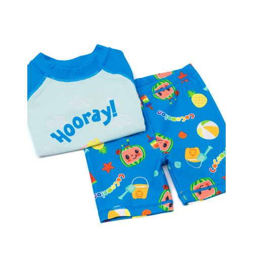 (5-6 Years) Cocomelon 2 Piece Swim Set (Boys Blue) 2