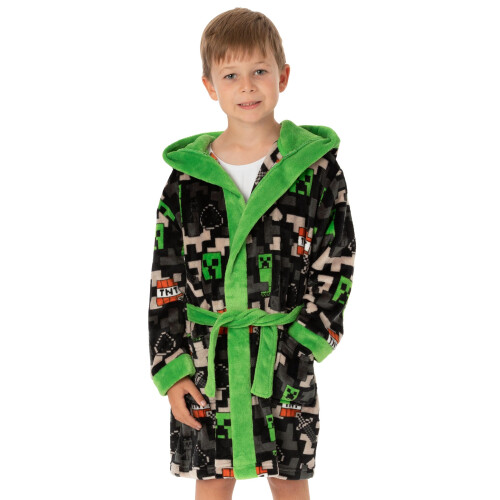Minecraft (13-14 Years) Minecraft Bathrobe (Boys Multicoloured) 1