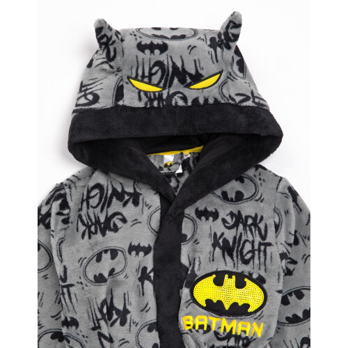 DC Comics (9-10 Years) DC Comics Batman Bathrobe (Boys Grey) 1