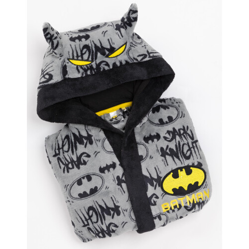 DC Comics (11-12 Years) DC Comics Batman Bathrobe (Boys Grey) 2