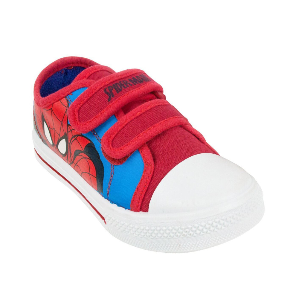 Marvel Velcro Trainers (Boys Red)