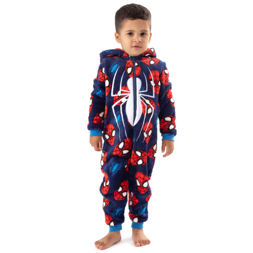 Marvel (9-10 Years) Marvel Spiderman Onesie (Boys Blue) 1
