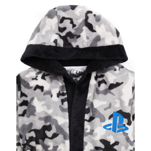 Playstation (5-6 Years) PlayStation Bathrobe (Boys Grey) 2