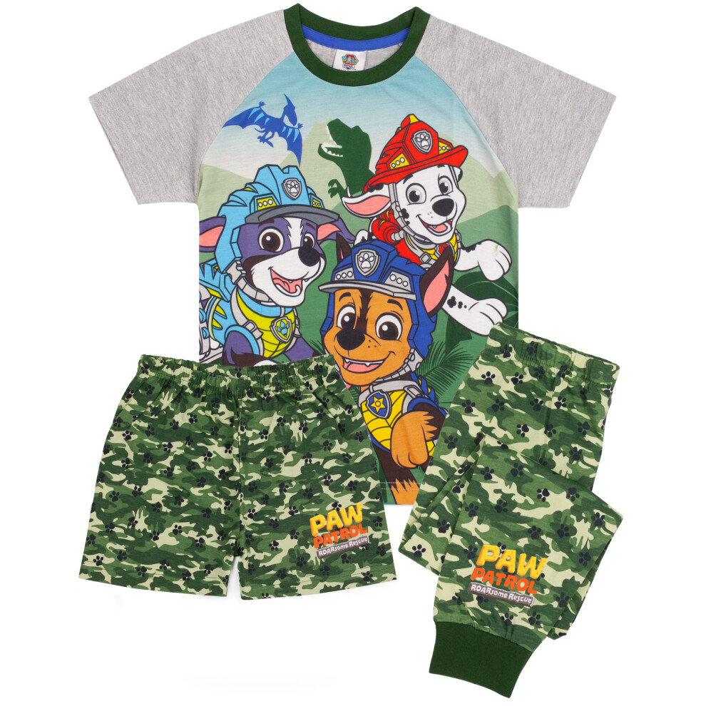 Paw Patrol Short Sleeve Long Leg Pyjama Set (Boys Green)