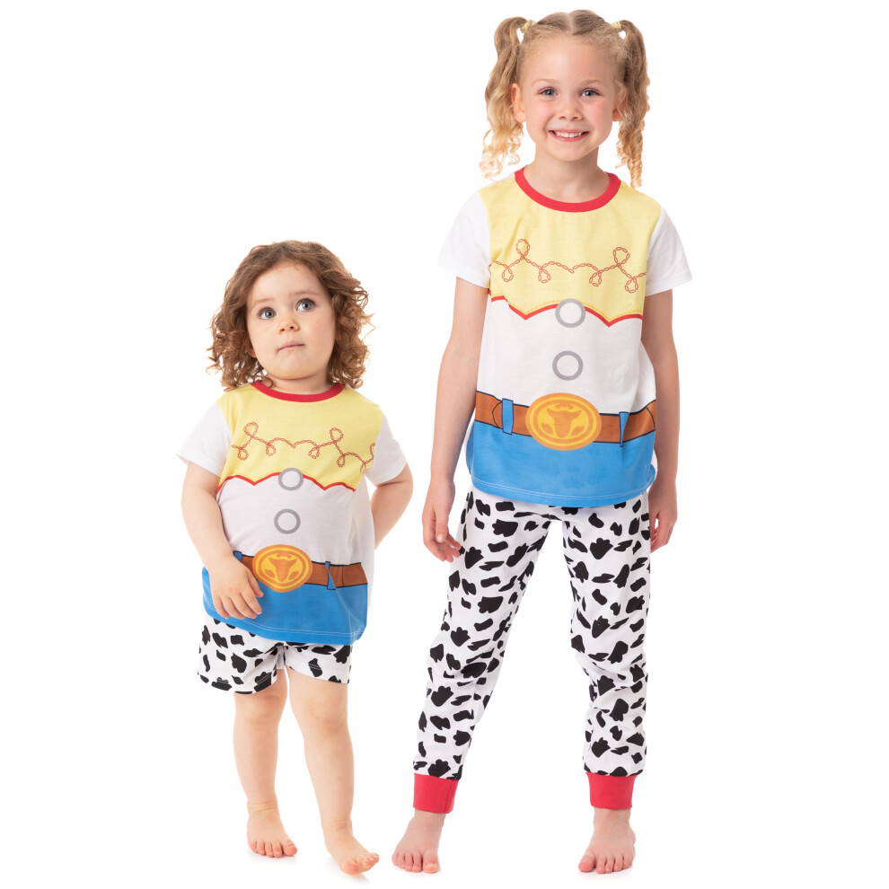 Disney Short Sleeve Short Leg Pyjama Set (Girls White)