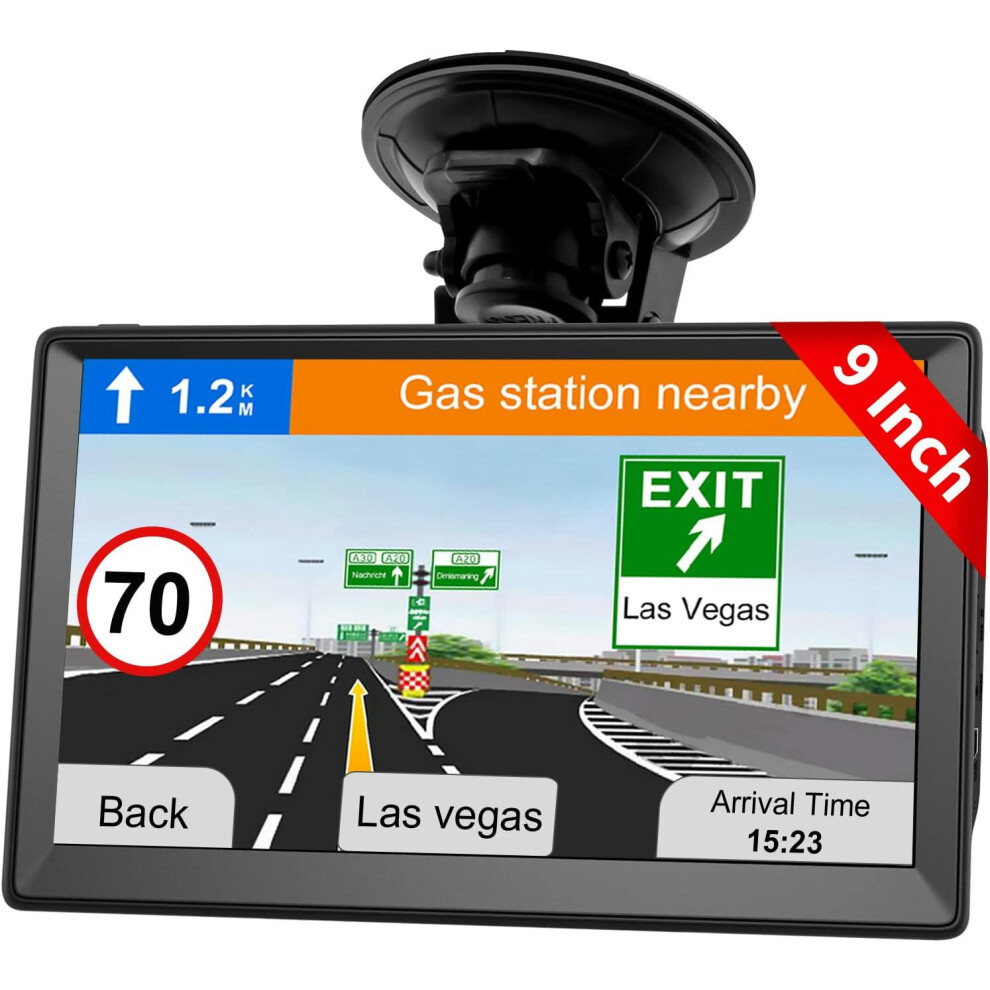 Car 9 Inch Truck Gps Navigator Gps Commercial Driver Uk/Eu Offline Maps, Free Map Updates, Voice Guidance, Driving Alerts For Vehicles Rv Semi Truck 9369114262768