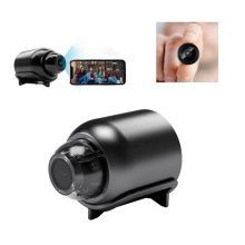 Chronus Mini WiFi Camera 1080P HD - Motion Sound Detector for Home Office - 160 Wide Angle Micro Baby Monitor - for Indoor Outdoor Security(Black)