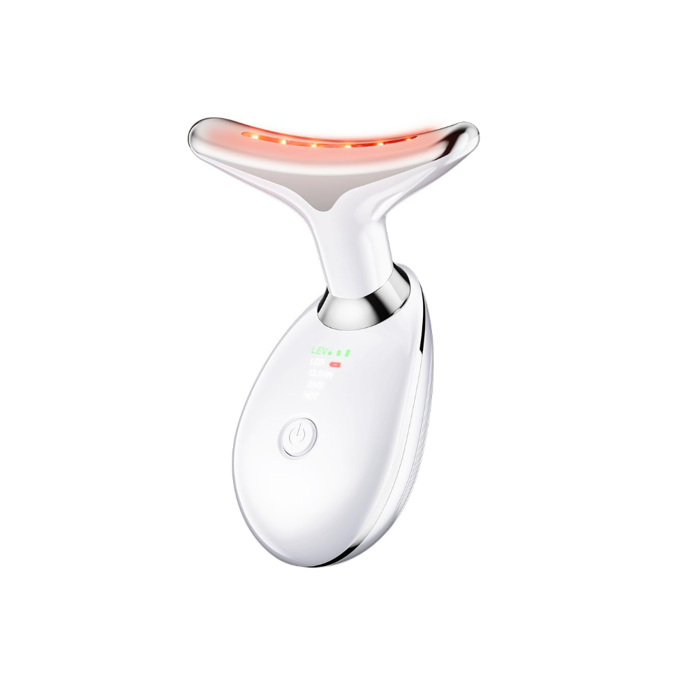 Chronus White Skin Care Facial Massage Device With Thermal, Triple Action Colour Modes For Skin Rejuvenation, Face Sculpting Tool For Double Chin(White)
