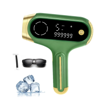 Dispositivo de depilación IPL con sistema de enfriamiento y gran pantalla LCD, 5 niveles de energía, sin dolor, 999,999 pulsaciones de luz.