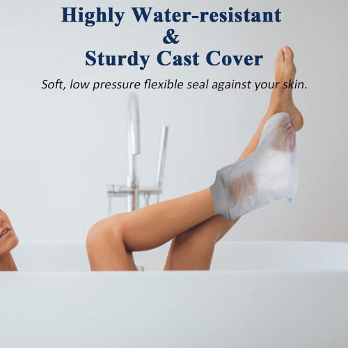 Waterproof bath foot cover - reusable plaster and bandage protector 1