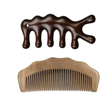 2 Pcs Natural Wooden Combs, Scalp Massage Comb