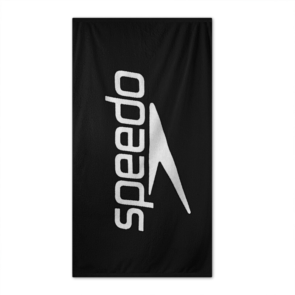 Speedo (75 X 145Cm, Black) Logo Towel