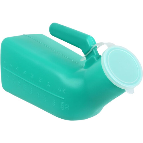 2 paquets d'urinal masculin, urinal portable épais avec couvercle 1