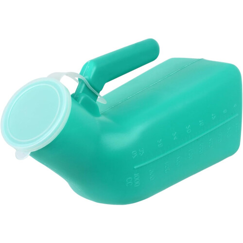 2 paquets d'urinal masculin, urinal portable épais avec couvercle 2