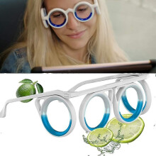 2 Pack Anti-motion Sick Glasses, Collapsible And Detachable Liquid Glasses, No Lens, For Children, Adults