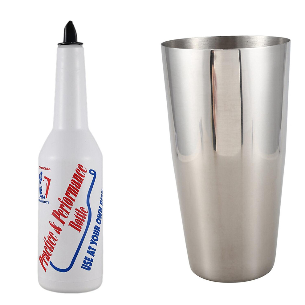 2 Pcs Flair Bartender Bartending Practice Bar Pub Bottle Wine Cocktail Shaker For Flair Bartenders