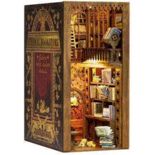 Diy Book Nook Kit 3d Wooden Book Model Puzzle Building Kit Bookshelf Insert Decor Home Table Ornamen