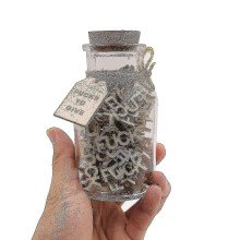 (A) Jar Of Fucks (5oz) Gift Jar With Cutout Letter Pieces - Funny Prank Birthday Or Holiday Gift For Venting Bad Moods