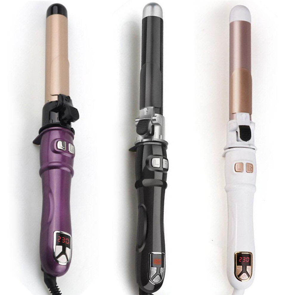 (Black, US Plug) Rotating Electric Curling Iron Automatic Hair Curler Big Waves Hairdressing