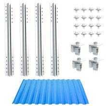 NuaSol photovoltaic trapezoidal sheet metal roof mounting set | mounting, bracket for 1 module | T-profile 40cm