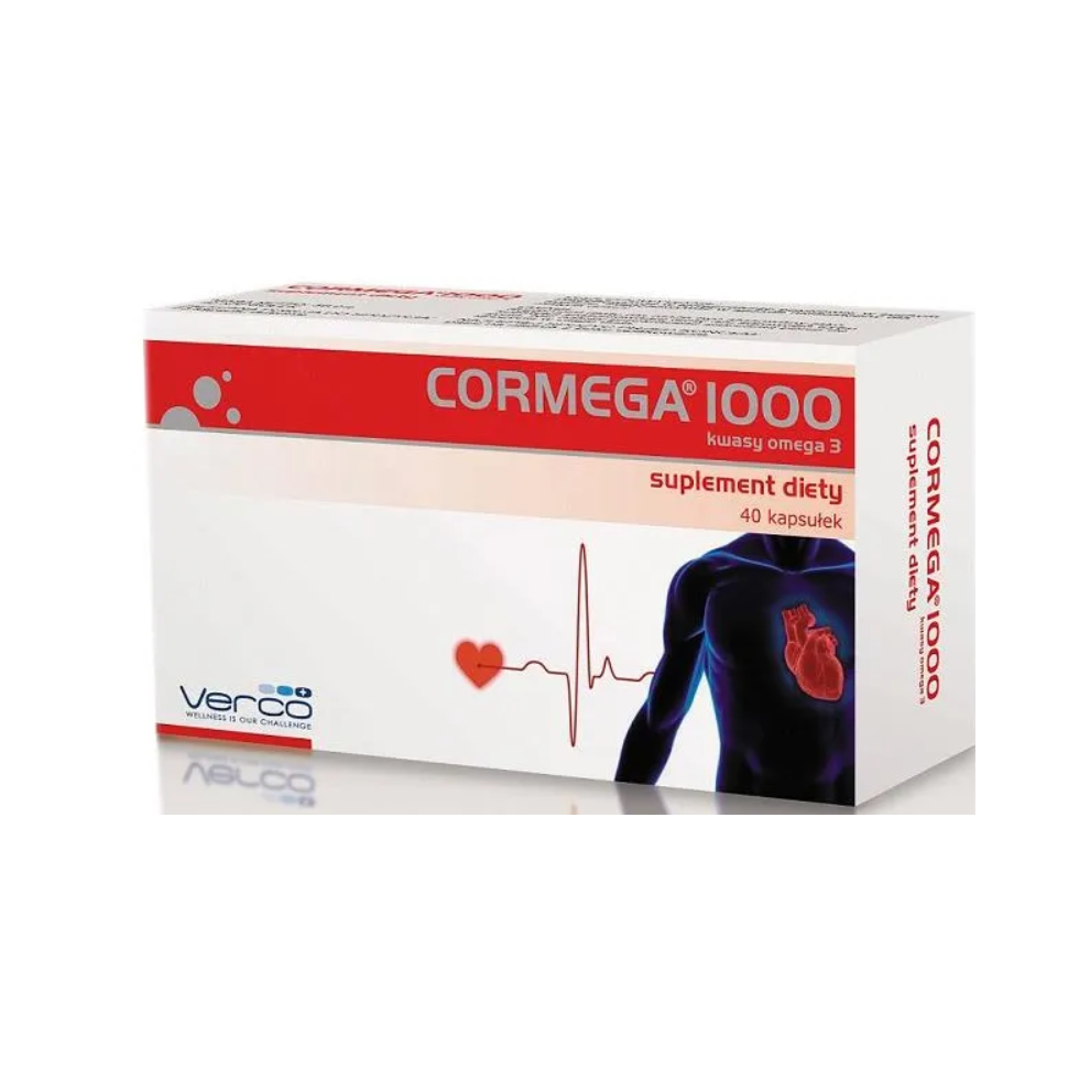 Polskie Suplementy Cormega 1000 40 Kap Omega-3 Epa Dha Fish Oil Caps Serce Olimp