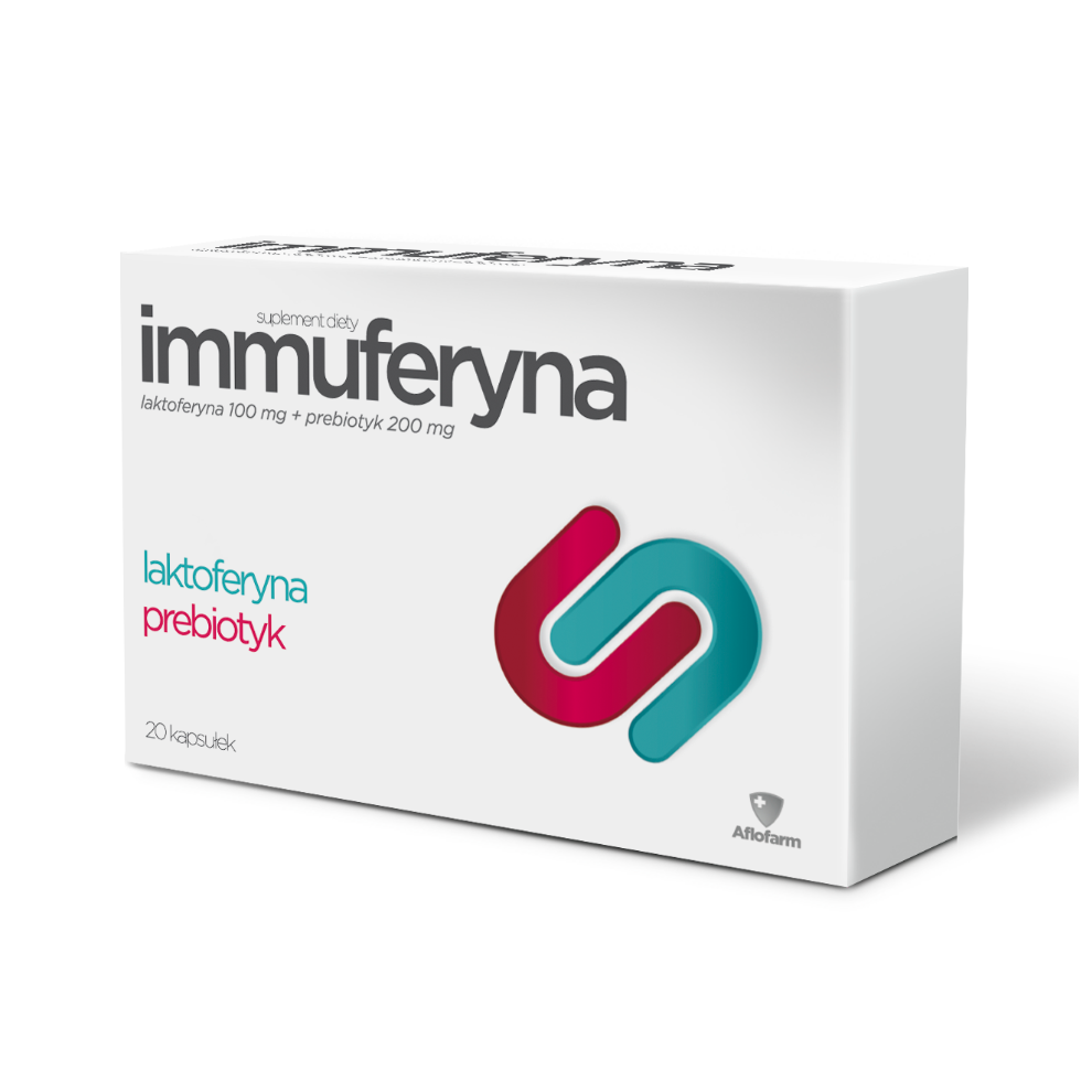 IMMUFERYNA 20 kap Laktoferyny inuliny SANPROBI LINEX FORTE INERBIOTYK