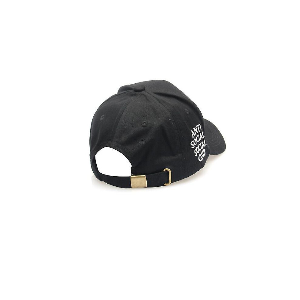 Anti Social Social Club Side Embroidered Letter Curved Eaves Peaked Cap Adjustable Baseball Cap - Trendy Fashion Accessory