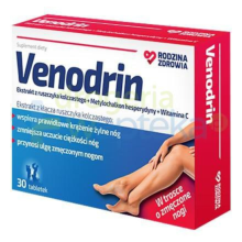 VENODRIN 30 tab Rodzina Zdrowia zylne obrzeki nog heavy legs swelling detralex