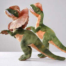 (1 Set (2 pieces)) Jurassic Park Dilophosaurus Dinosaur Plush Toy Double Crested Lizard Figure Stuffed Toy Cool Kids Gift For Children Dropshipping